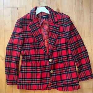 PULL & BEAR checkered coat ~SIZE MEDIUM